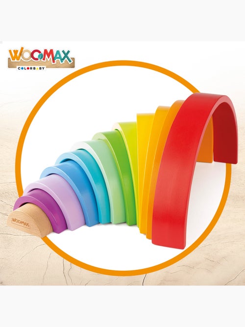 Brinquedo de construção de madeira WOOMAX XL Rainbow - Kiabi Brinquedo de construção de madeira WOOMAX XL Rainbow - Kiabi