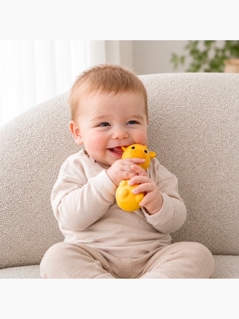 Brinquedo para bebé, chocalho sensorial de silicone | bo jungle Amarelo - Kiabi