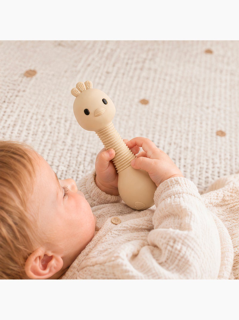 Brinquedo para bebé, chocalho sensorial de silicone | bo jungle Bege - Kiabi