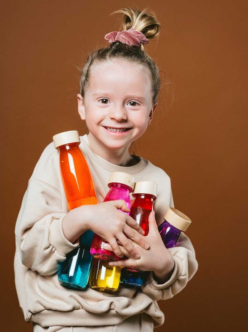 Brinquedo sensorial para bebê garrafa flutuante | petit boum - Kiabi