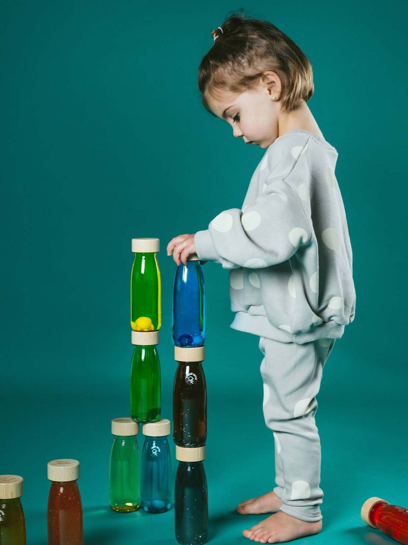 Brinquedo sensorial para bebê garrafa flutuante | petit boum Azul - Kiabi
