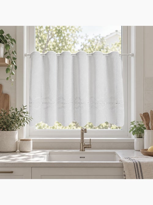 Brise bise bordado com aberturas em forma de escada - Kiabi