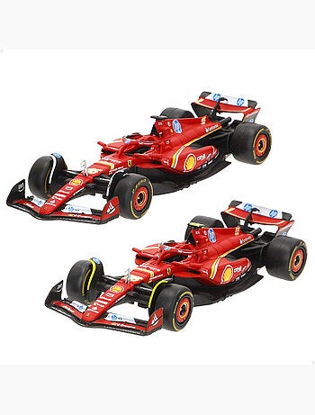 Burago conjunto 2 carros 1:43 ferrari sf-24 sainz e leclerc f1 2024