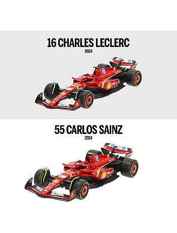 Burago conjunto 2 carros 1:43 ferrari sf-24 sainz e leclerc f1 2024
