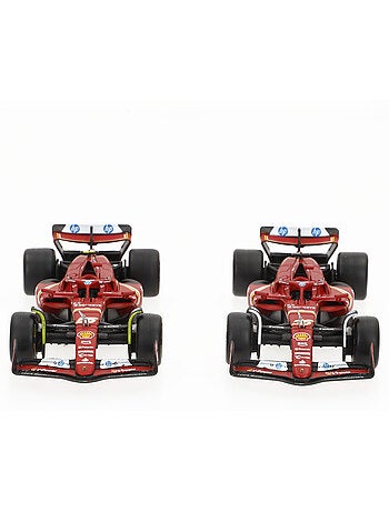 Burago conjunto 2 carros 1:43 ferrari sf-24 sainz e leclerc f1 2024