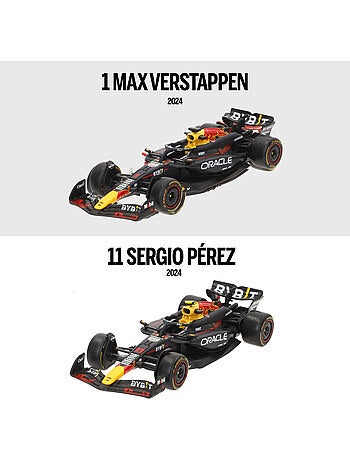 Burago conjunto 2 carros 1:43 oracle red bull rb20 max verstappen e sergio pérez f1 2024