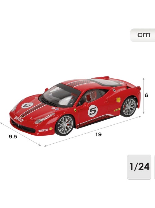 Burago ferrari 458 challenge modelo carro nº5 1:24 - Kiabi
