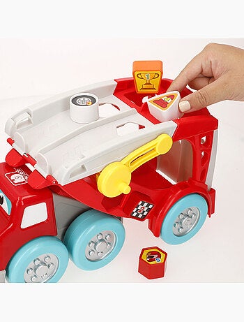 Burago junior caminhão interativo com carros lamborghini e acessórios
