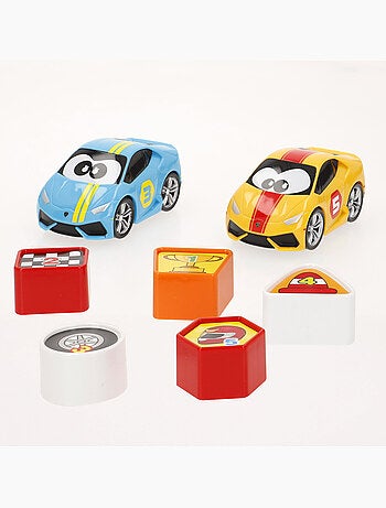 Burago junior caminhão interativo com carros lamborghini e acessórios
