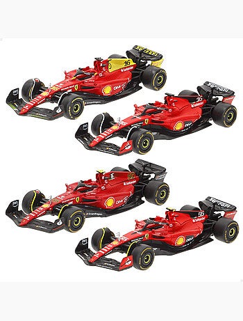 Buragoconjunto 4 carros 1:43 f1 ferrari f1-75 e sf-23 sainz e leclerc