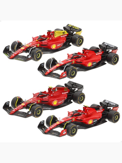 Buragoconjunto  4 carros 1:43 f1 ferrari f1-75 e sf-23 sainz e leclerc - Kiabi