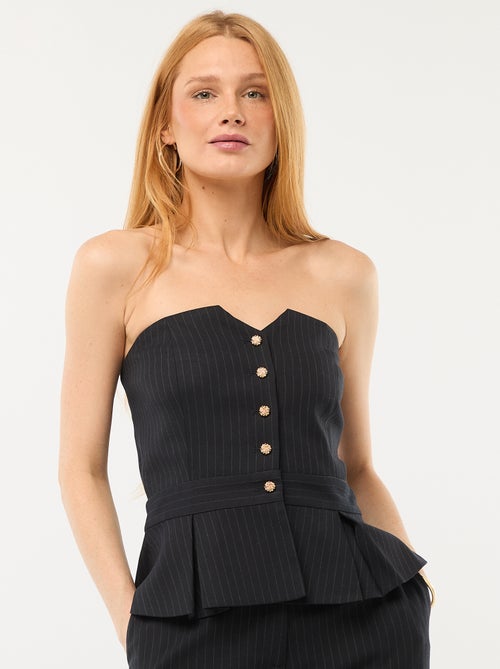 Bustiê estilo colete de alfaiataria - Kiabi