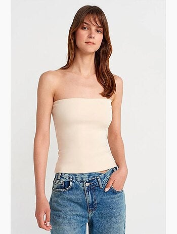Bustier ajustado em malha dilvin