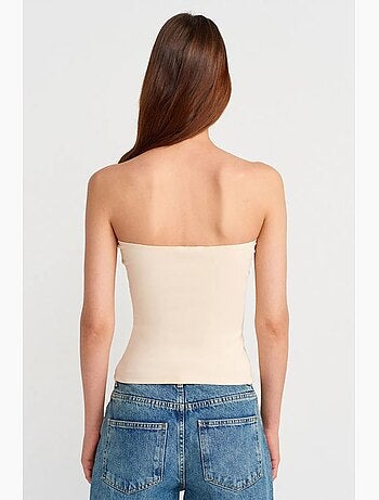 Bustier ajustado em malha dilvin