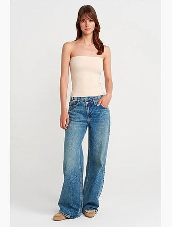 Bustier ajustado em malha dilvin