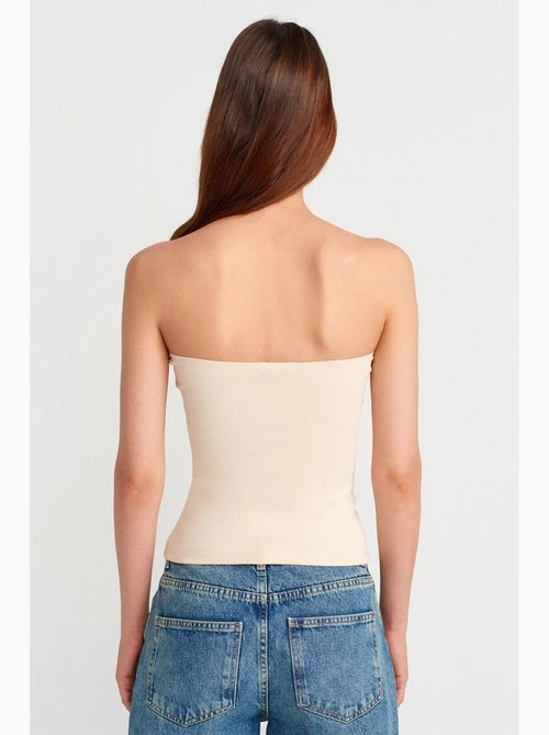 Bustier ajustado em malha dilvin - Kiabi