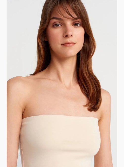 Bustier ajustado em malha dilvin - Kiabi
