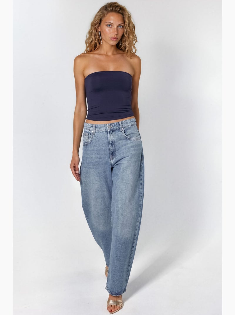 Bustier curto busem Azul-marinho - Kiabi