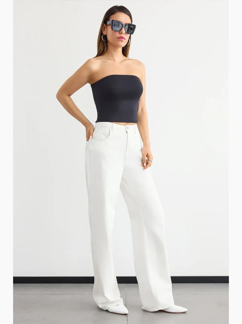 Bustier curto hiccup Preto - Kiabi