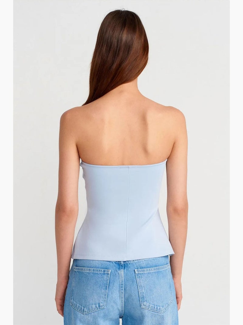 Bustier justo dilvin Azul-céu - Kiabi