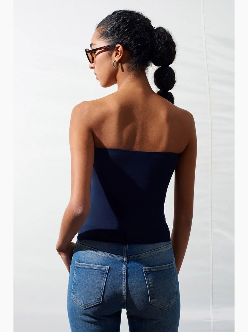 Bustier justo dilvin Azul-lago - Kiabi
