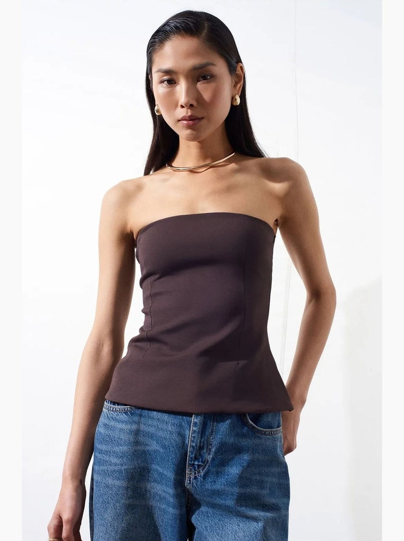 Bustier justo dilvin Castanho-chocolate - Kiabi