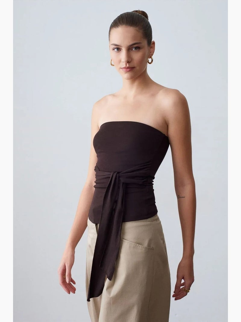 Bustier justo dilvin Castanho-escuro - Kiabi