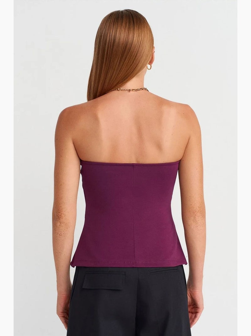 Bustier justo dilvin Roxo berinjela - Kiabi