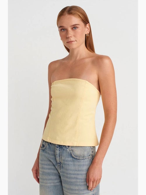 Bustier peplum ajustado dilvin - Kiabi Bustier peplum ajustado dilvin - Kiabi