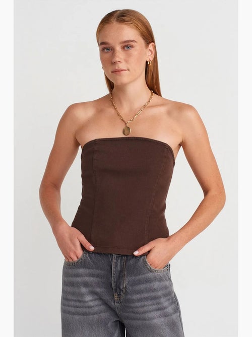 Bustier peplum ajustado dilvin - Kiabi