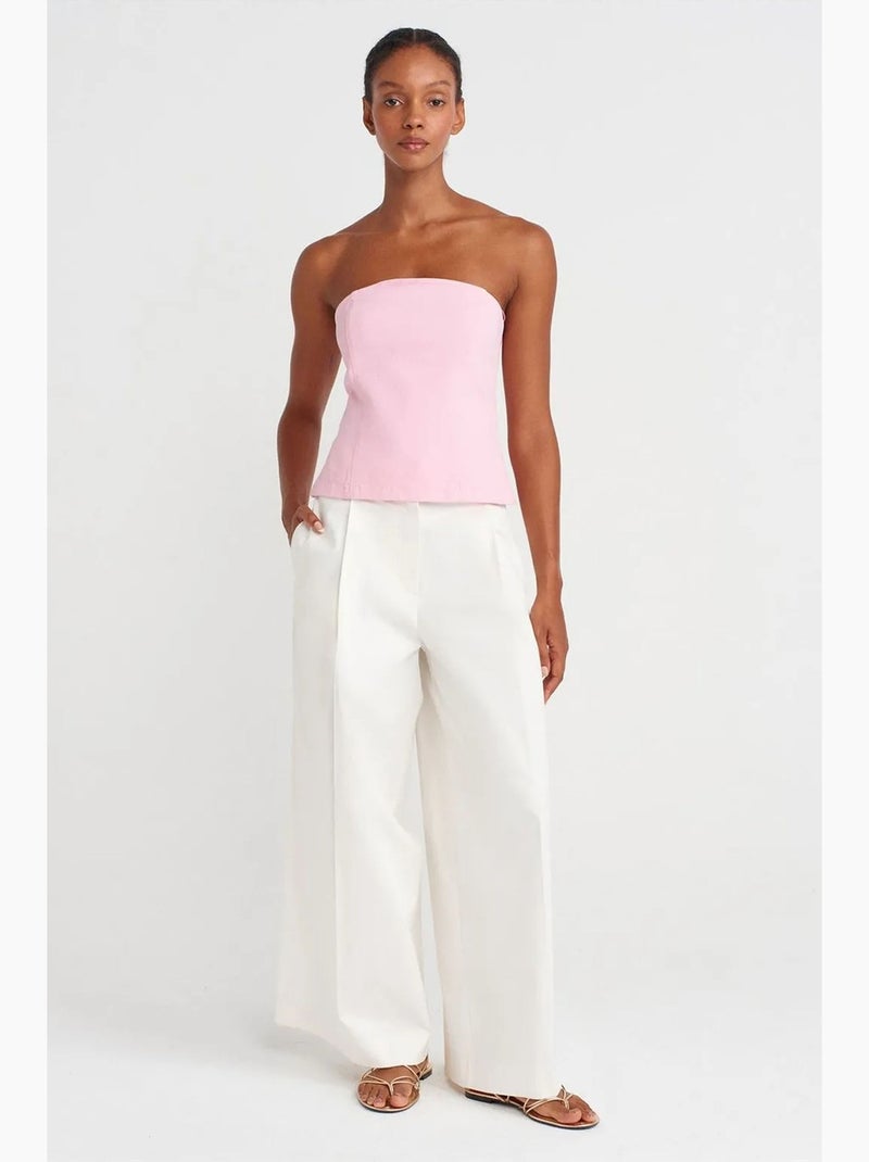 Bustier peplum ajustado dilvin Rosa-claro - Kiabi
