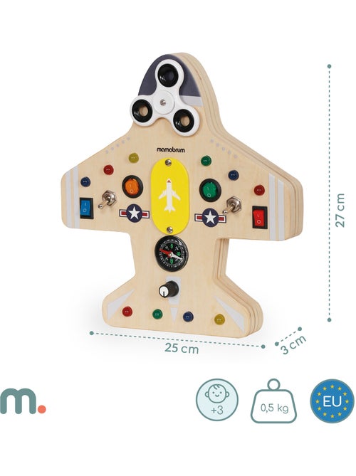 Busy board de madeira avião com 10 led crianças mamabrum - Kiabi Busy board de madeira avião com 10 led crianças mamabrum - Kiabi