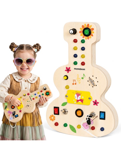 Busy board de madeira guitarra com led música crianças mamabrum - Kiabi Busy board de madeira guitarra com led música crianças mamabrum - Kiabi