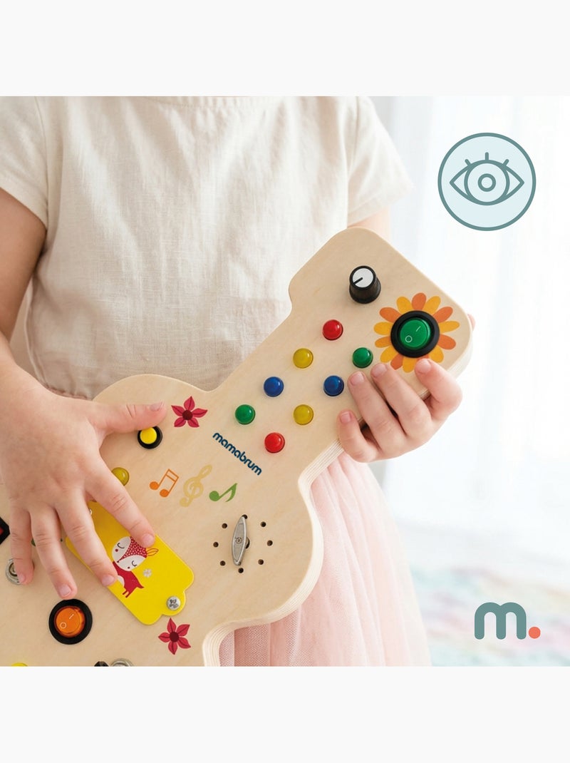 Busy board de madeira guitarra com led música crianças mamabrum N/D - Kiabi
