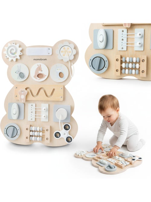 Busy board de madeira urso montessori teddy board mamabrum - Kiabi Busy board de madeira urso montessori teddy board mamabrum - Kiabi