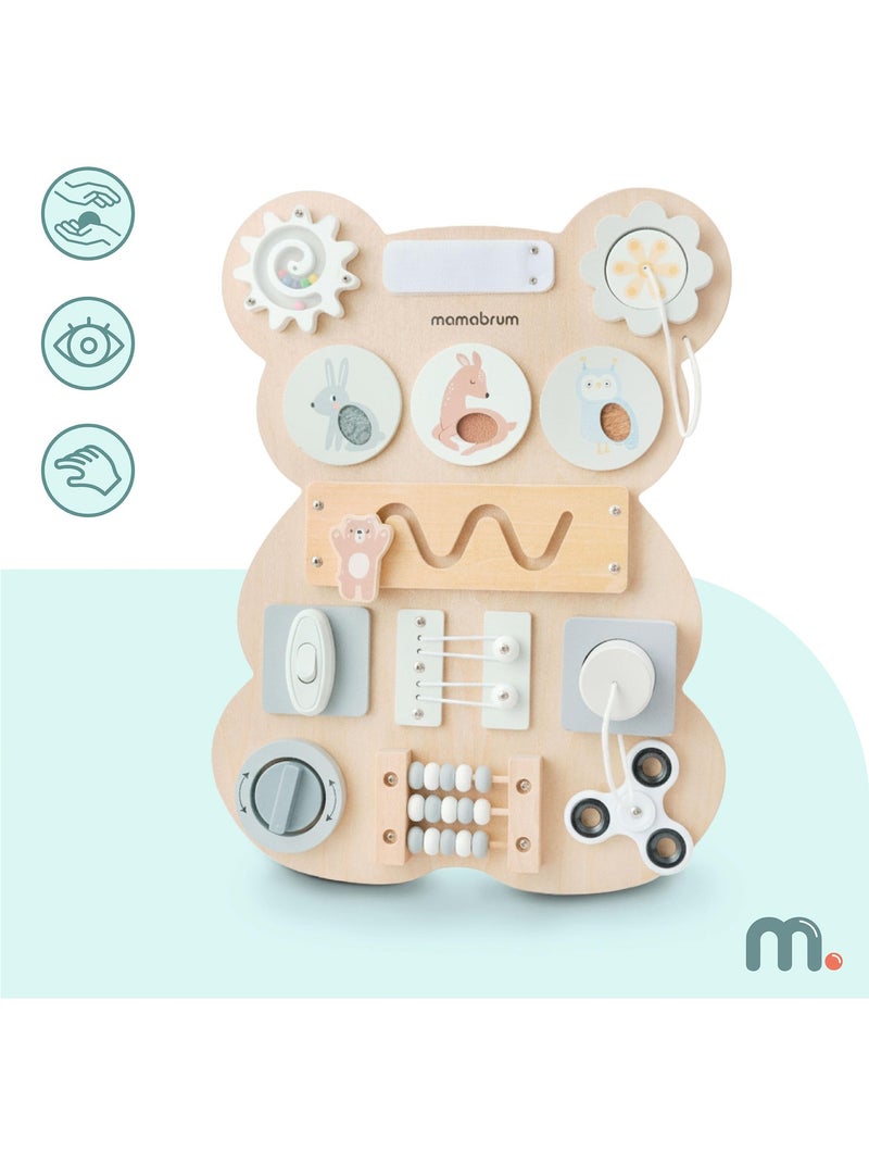 Busy board de madeira urso montessori teddy board mamabrum N/D - Kiabi