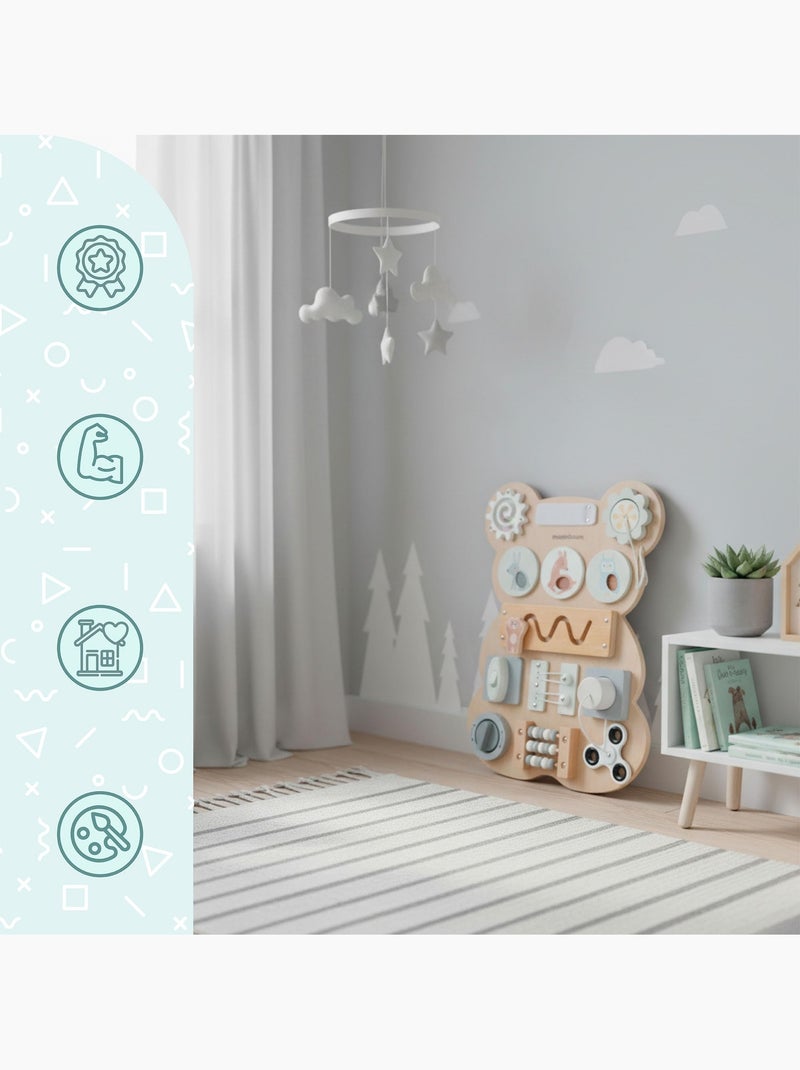 Busy board de madeira urso montessori teddy board mamabrum N/D - Kiabi