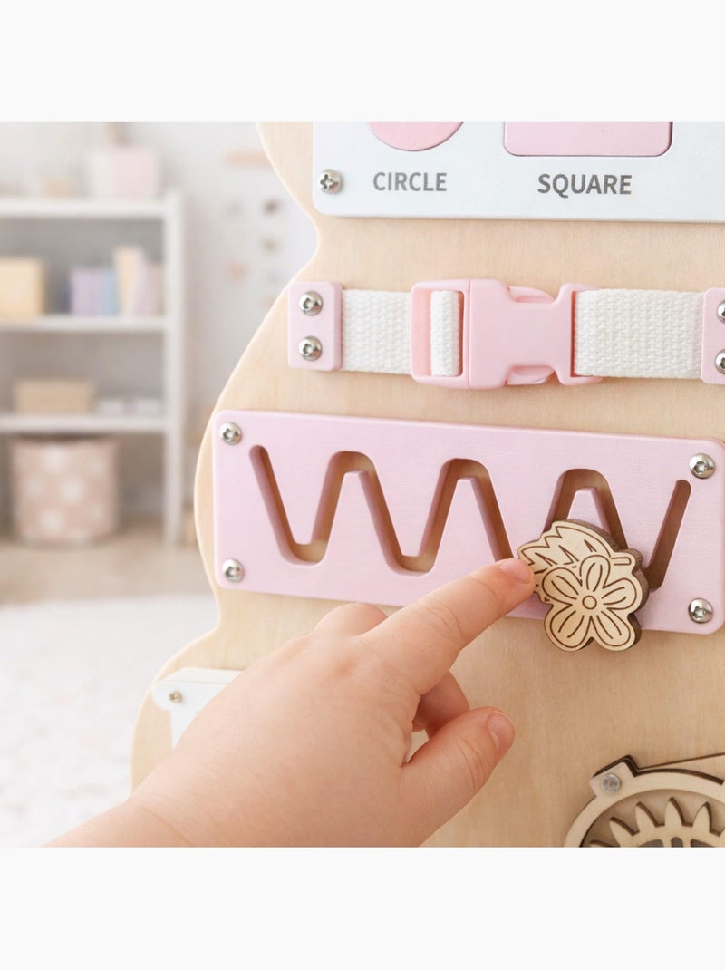 Busy board de madeira urso rosa montessori teddy board mamabrum N/D - Kiabi