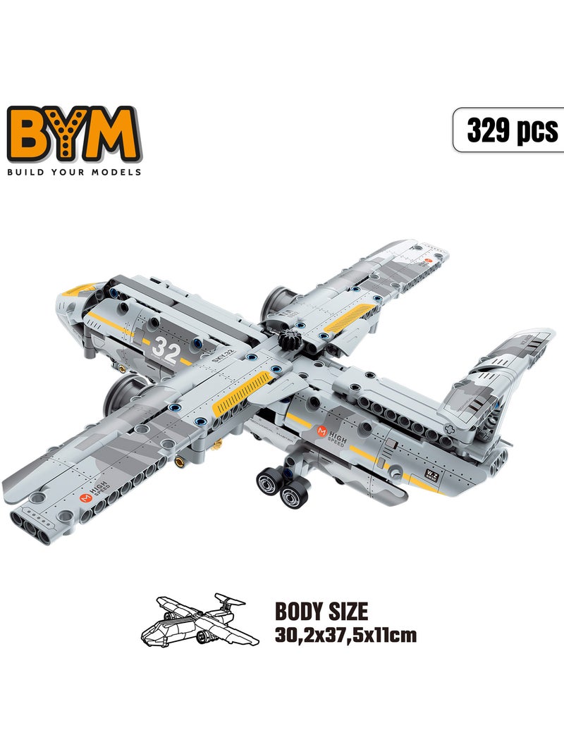 Bym avião militar de brinquedo amovível 329 peças N/D - Kiabi