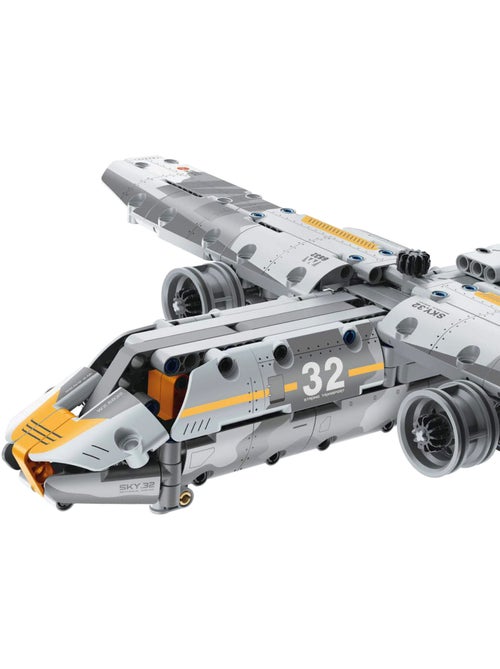 Bym avião militar de brinquedo amovível 329 peças - Kiabi