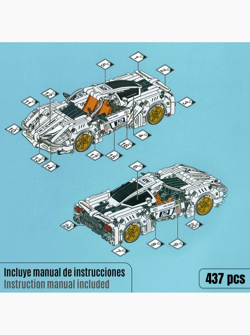 Bym brinquedo de corrida com carro destacável branco 437 peças - Kiabi