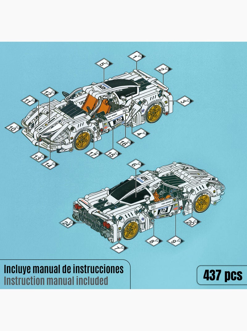 Bym brinquedo de corrida com carro destacável branco 437 peças N/D - Kiabi
