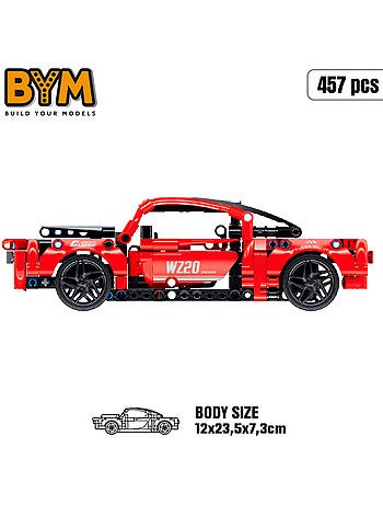 Bym carro de brinquedo destacável muscle car 457 peças