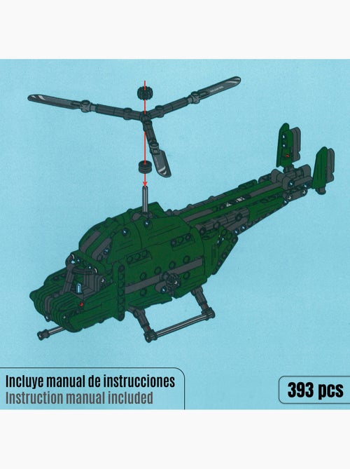 Bym helicóptero de brinquedo amovível 2 em 1 393 peças - Kiabi