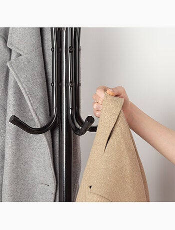 Cabide de parede max home 45x40x170 cm metal com 8 cabides
