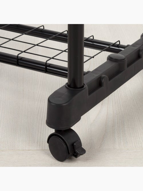 Cabideiro duplo max home, altura ajustável, com rodas e cabideiro inferior - Kiabi