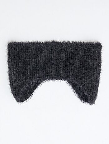 Cache-orelhas em malha canelada