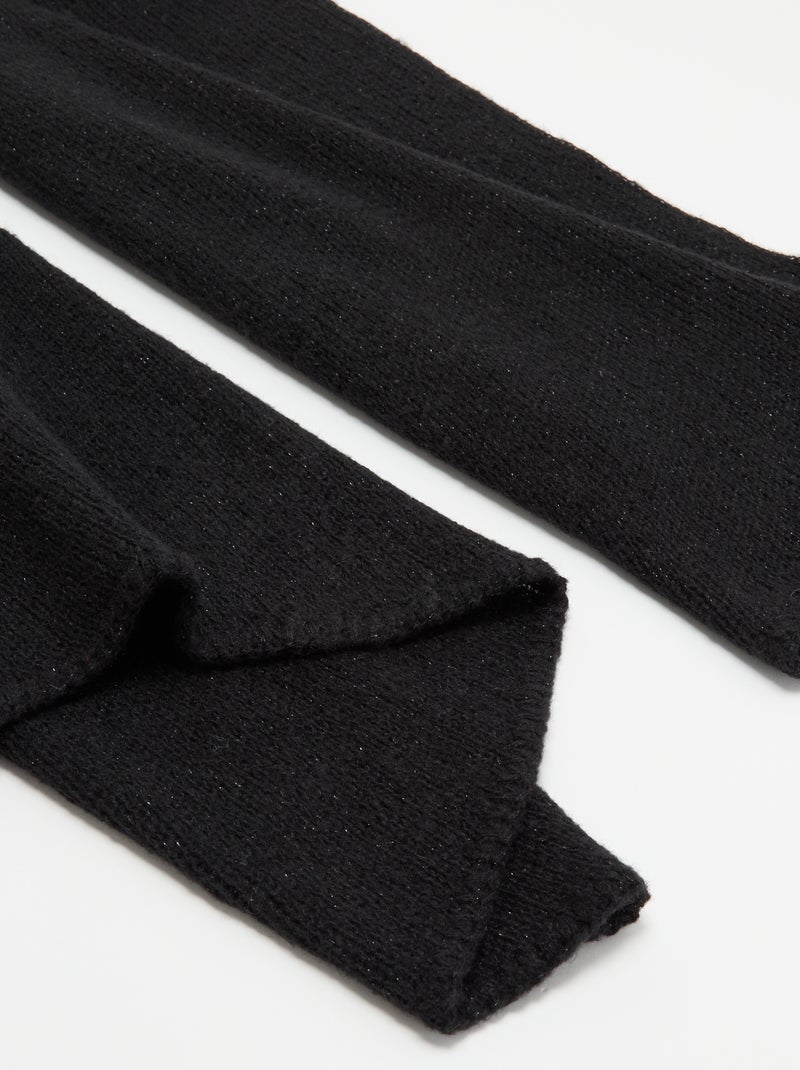 Cachecol com fios brilhantes Preto - Kiabi