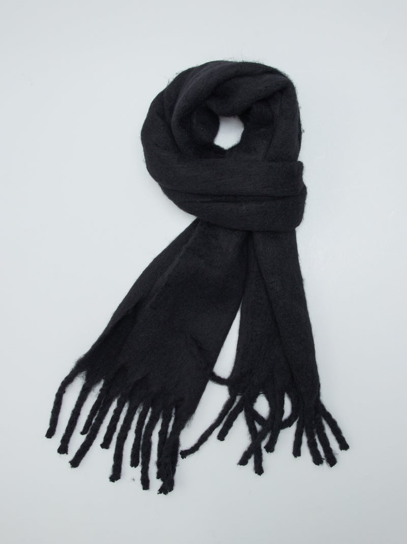 Cachecol com franjas PRETO - Kiabi
