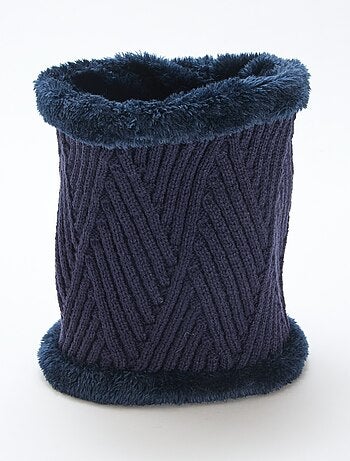 Cachecol de gola com borda sherpa